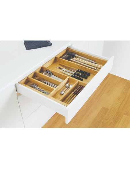 900mm Oak Cutlery Tray Insert Kitchen Storage 423mm Depth Woodline 562-0228