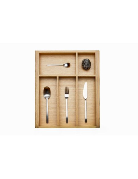 450mm Oak Cutlery Tray Insert Kitchen Storage 473mm Depth Woodline 562-0219