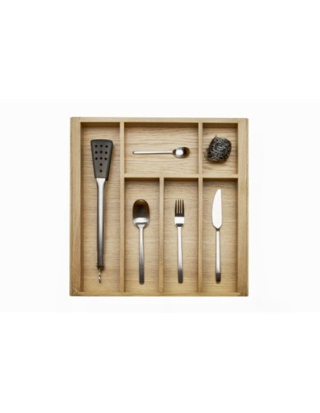 500mm Oak Cutlery Tray Insert Kitchen Storage 473mm Depth Woodline 562-0220