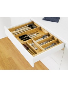 800mm Oak Cutlery Tray Insert Kitchen Storage 473mm Depth Woodline 562-0222