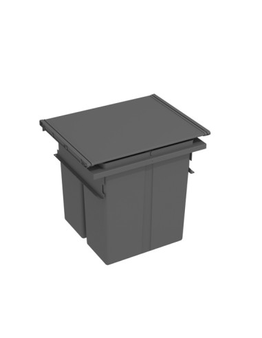 600mm Kitchen Waste Bin Blum Legrabox Gollinucci 80L Double Containers 571/6050-GY