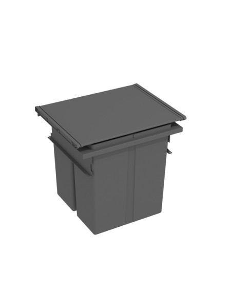 600mm Kitchen Waste Bin Blum Legrabox Gollinucci 80L Double Containers 571/6050-GY