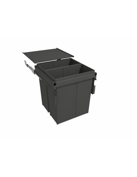 600mm Kitchen Waste Bin Blum Legrabox Gollinucci 80L Double Containers 571/6050-GY