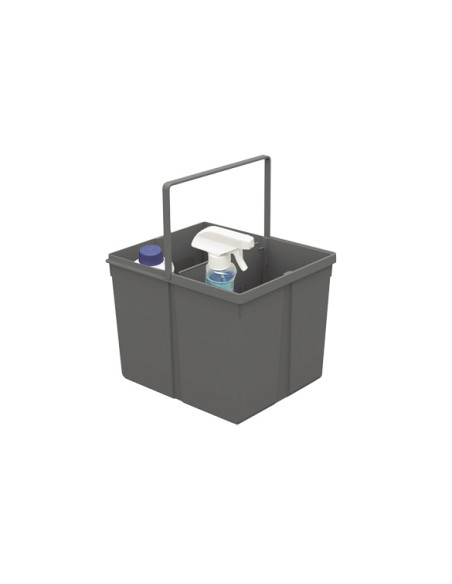600mm Drawer Waste Bin 28L Gollinucci Kitchen Duo Containers Trimmable 9XL/600-GY