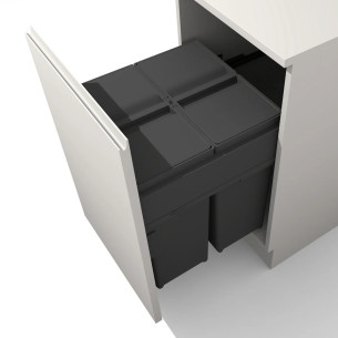 500mm Gollinucci Waste Bin 80L Soft-Closing Pull-Out Grass Runners  580PL/50GY