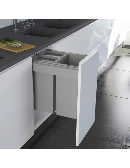 450mm Gollinucci Waste Bin 58L Blum Runners Kitchen 560/4550GY