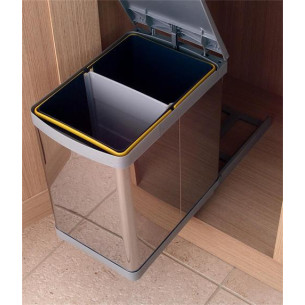 Gollinucci Auto Opening Waste Lid Bin Kitchen 300mm 20L Stainless steel 286SS Customer image