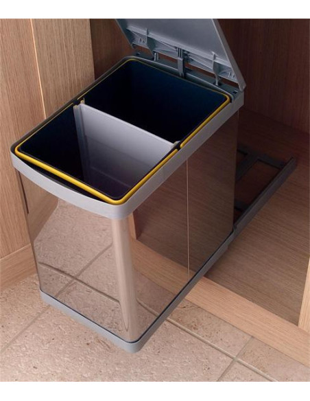 Gollinucci Auto Opening Waste Lid Bin Kitchen 300mm 20L Stainless steel 286SS Customer image