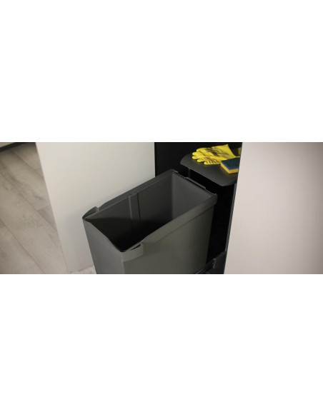 400mm Auto Opening Waste Kitchen Bin Gollinucci 30L Single Container 2451-GY