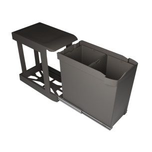 400mm Auto Opening Waste Kitchen Bin Gollinucci 28L Single Containers 2452-GY