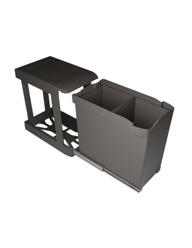 400mm Auto Opening Waste Kitchen Bin Gollinucci 28L Single Containers 2452-GY