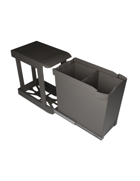 400mm Auto Opening Waste Kitchen Bin Gollinucci 28L Single Containers 2452-GY