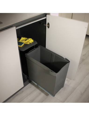 400mm Auto Opening Waste Kitchen Bin Gollinucci 30L Triple Container 2453-GY