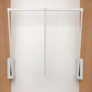Servetto Clothing Pull Down Bedroom Hanging Rail 770-1200 White 80520657 2