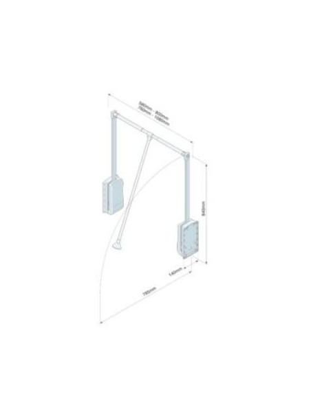 Extendable Wardrobe Hanging Rail 760-1080mm Pull Down Clothes 12Kg WWPDHR2