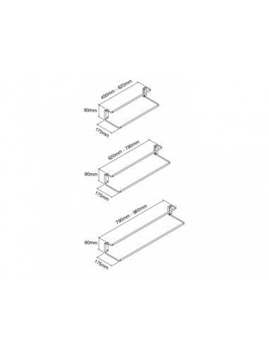 Shoe Rack Telescopic Innostor 620-790mm Bedroom Wardrobes Chrome WW6279TSR