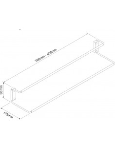 Shoe Rack Telescopic Innostor 790-960mm Bedroom Wardrobes Chrome WW7996TSR 2