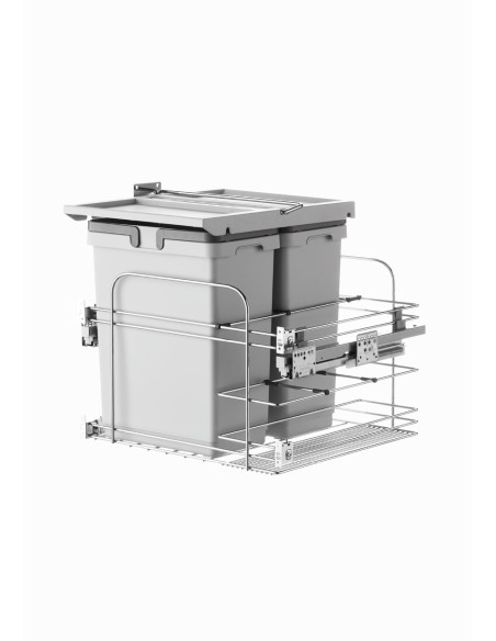 Kombi Waste Bin 500mm Vibo Soft closing Fix/Hinge 40L 50231233