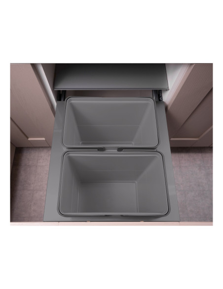 400mm Ace Kitchen Waste Bin Double Container Soft-Closing 40L Vibo  BIN400BAN