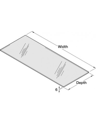 1000mm Kitchen Glass Shelf 6mm Clear Toughened 961x250mm Units Or Wall Hung 54307400
