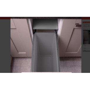 300mm Ace Kitchen Waste Bin Single Recycling Container 36L Soft-close BIN300A