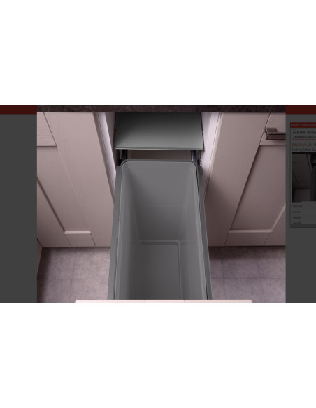 300mm Ace Kitchen Waste Bin Single Recycling Container 36L Soft-close BIN300A