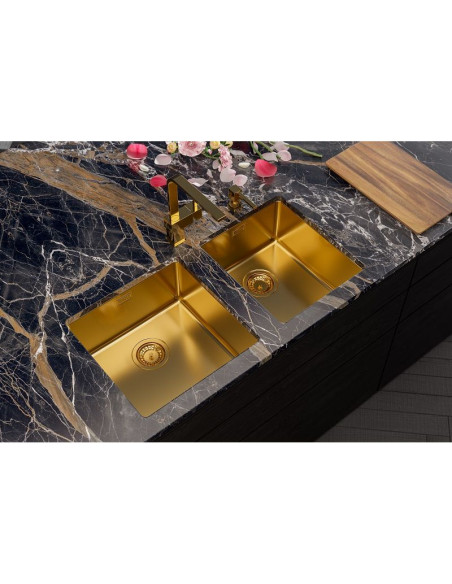 Alveus Kombino50 Kitchen Sink Bronze Monarch Undermount 1.0 Bowl 1122674N