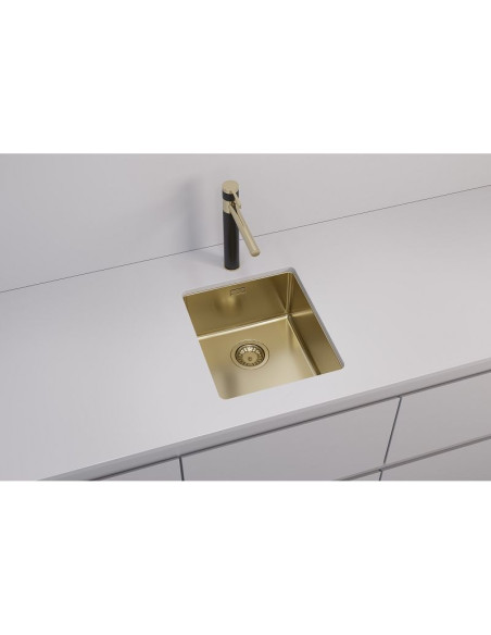 Alveus Kombino20 Kitchen Sink Gold Monarch Undermount 1.0 Bowl 1124283N
