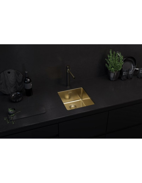 Alveus Kombino20 Kitchen Sink Gold Monarch Undermount 1.0 Bowl 1124283N