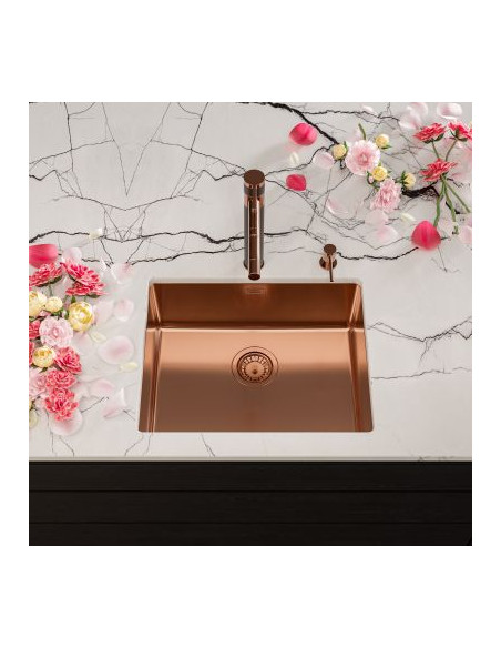 Alveus Kombino20 Kitchen Sink Copper Monarch Undermount 1.0 Bowl 1124287N Showing Kombino50