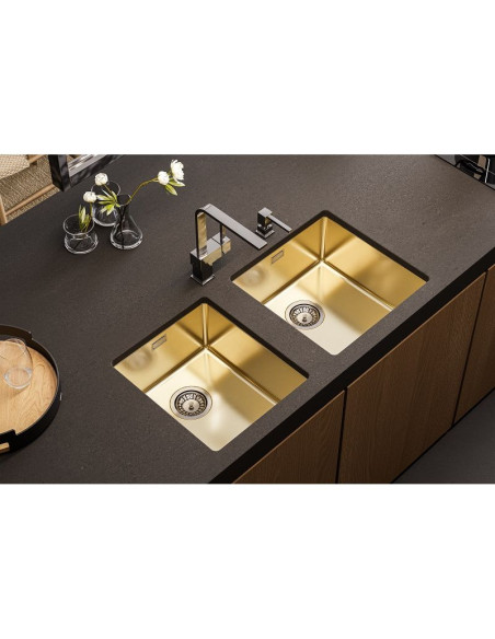 Alveus Kombino50 Gold Kitchen Sink Monarch Undermount 1.0 Bowl 1120361N