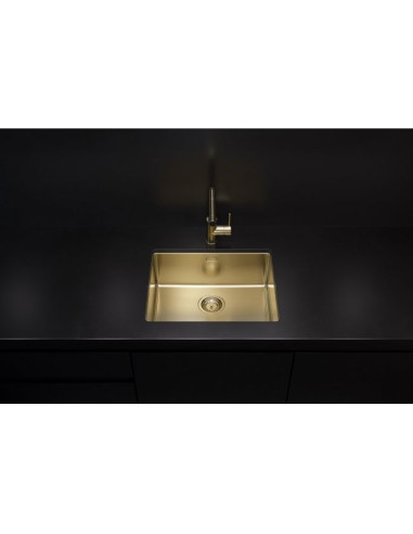 Alveus Kombino50 Gold Kitchen Sink Monarch Undermount 1.0 Bowl 1120361N