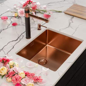 Alveus Kombino50 Copper Kitchen Sink Monarch Undermount 1.0 Bowl 1120381N 2
