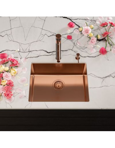 Alveus Kombino50 Copper Kitchen Sink Monarch Undermount 1.0 Bowl 1120381N