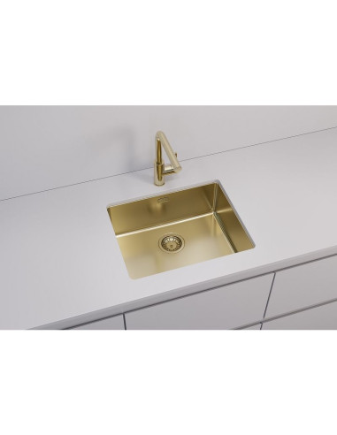 Alveus Kombino50 Gold Kitchen Sink Monarch Undermount 1.0 Bowl 1120361N