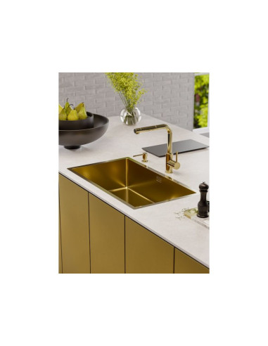 Alveus Quadrix60 Gold Kitchen Sink Monarch Inset Or Undermount 1117478N