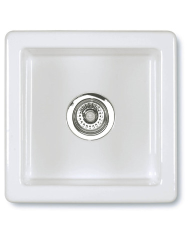 Shaws Belthorn Kitchen Sink 1.0 Under/Topmount Ceramic White SBEL381 381 x 381 x 191mm No Overflow