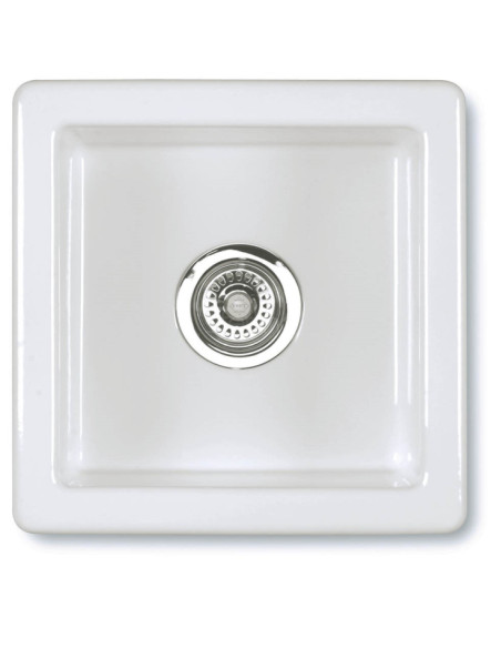Shaws Belthorn Kitchen Sink 1.0 Under/Topmount Ceramic White SBEL381 381 x 381 x 191mm No Overflow