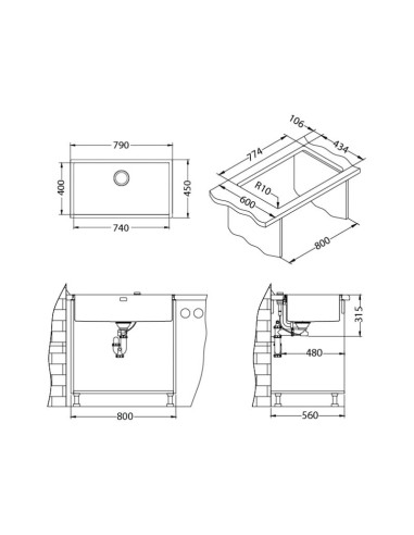Alveus Quadrix60 Copper Sink Monarch Kitchen Inset Or Undermount 1122729N
