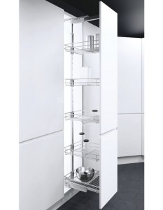 300mm Vauth-Sagel Larder Tall Kitchen Pull-Out 1900-2140mm Silver Wire 54717815