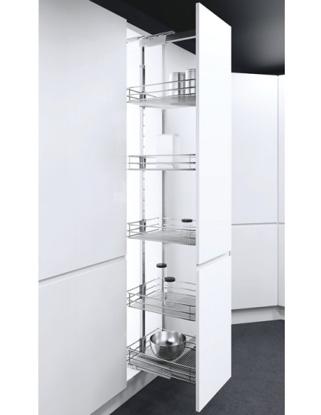 300mm Vauth-Sagel Larder Saphir Mesh Tall Kitchen Pull-Out 1900-2140mm 54749504
