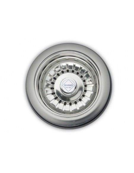 90mm Shaws Sink Waste Chrome Kitchen Ceramic Basket Strainer Plug FT2900013