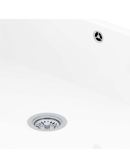 90mm Shaws Sink Waste Chrome Kitchen Ceramic Basket Strainer Plug FT2900013