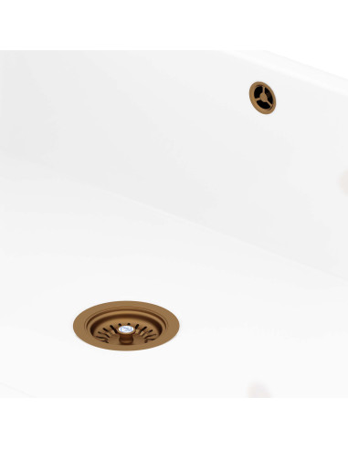 90mm Shaws Sink Waste English Bronze Kitchen Ceramic Basket Strainer FT2900058