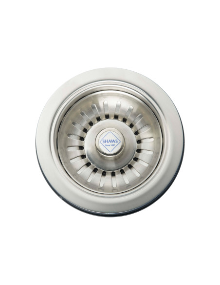 90mm Shaws Waste Pewter Kitchen Sink Plug Ceramic Basket Strainer FT2900017