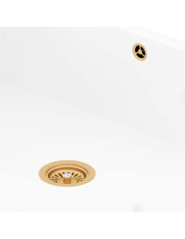 90mm Shaws Waste Antique Bronze Kitchen Sink Plug Ceramic Strainer FT2900028