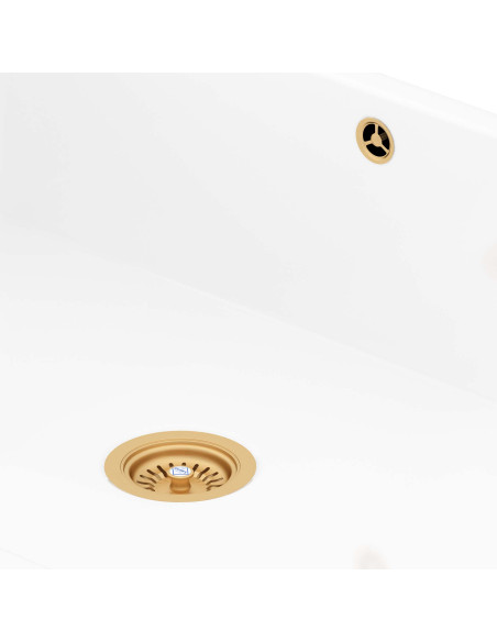 90mm Shaws Waste Antique Bronze Kitchen Sink Plug Ceramic Strainer FT2900028