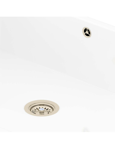 90mm Shaws Waste Nickel Kitchen Sink Plug Ceramic Basket Strainer FT2900028
