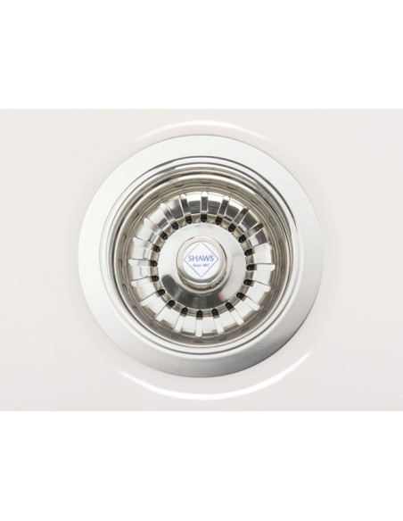 90mm Shaws Waste Nickel Kitchen Sink Plug Ceramic Basket Strainer FT2900028