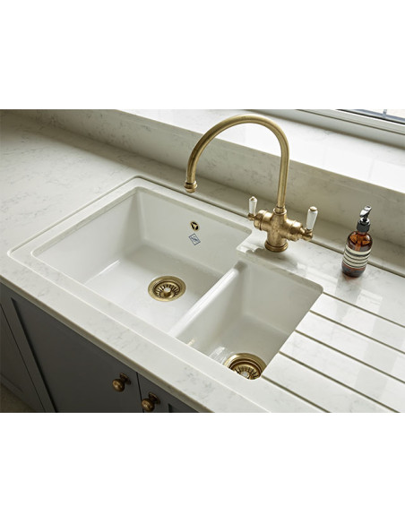 90mm Shaws Waste Antique Bronze Kitchen Sink Plug Ceramic Strainer FT2900028